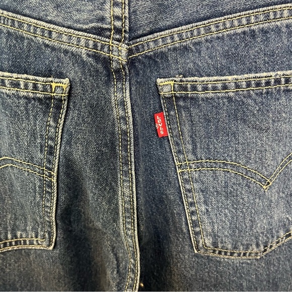 ✨ Levi’s Low Pro Straight Distressed Jeans Sz 28 | Mid Rise Relaxed Fit Denim - Picture 8 of 9